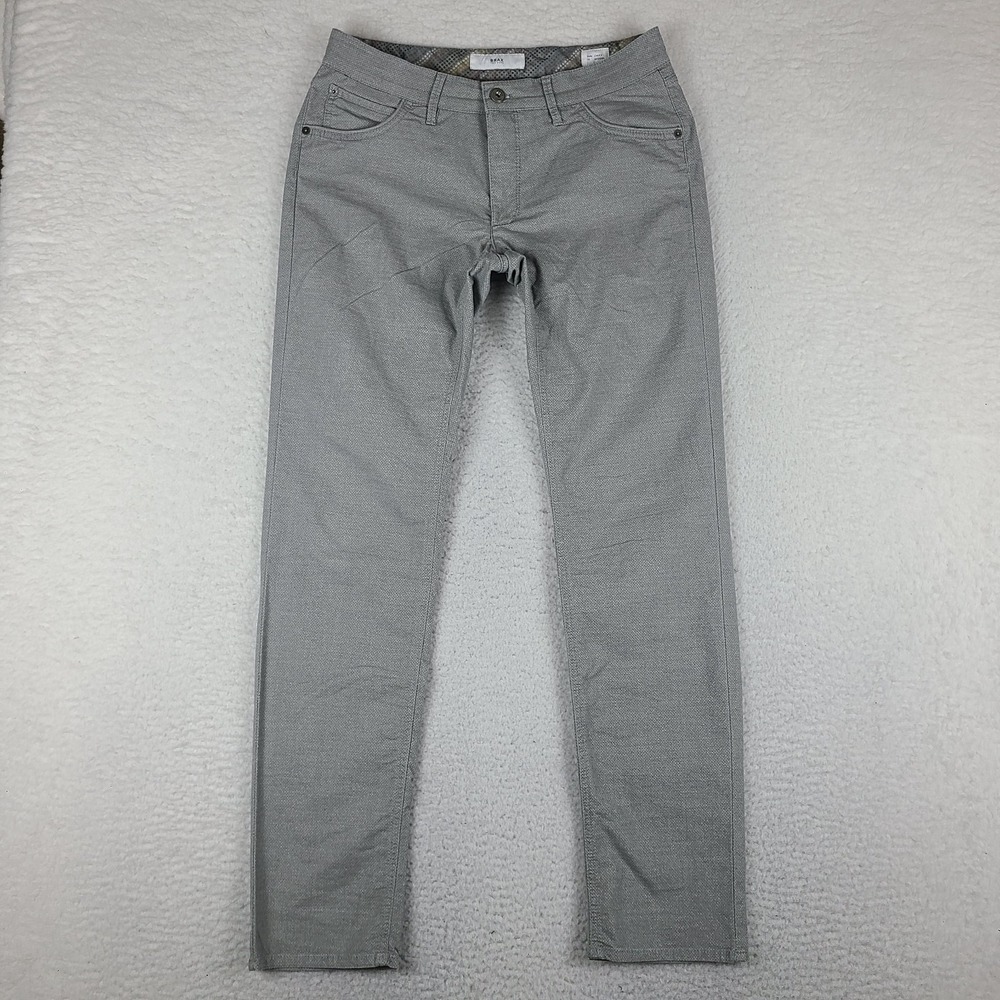 BRAX Pants Mens 31x32 Gray Geometric Chuck Modern Fit‎ Chino Khakis